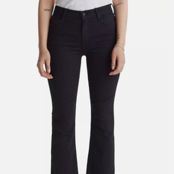 Mother Denim | Insider Crop Two Step Fray Lightweight sz 26 Black Jeans - Picture 1 of 8